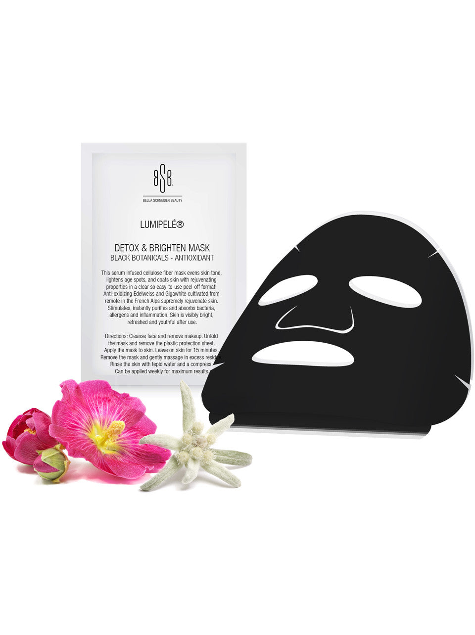 DETOX & BRIGHTEN MASK BLACK BOTANICALS - ANTIOXIDANT (SET OF 3)